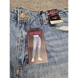 Nwt Womens‎ Size 15 Super High Rise Slim Fit Blue Jeans